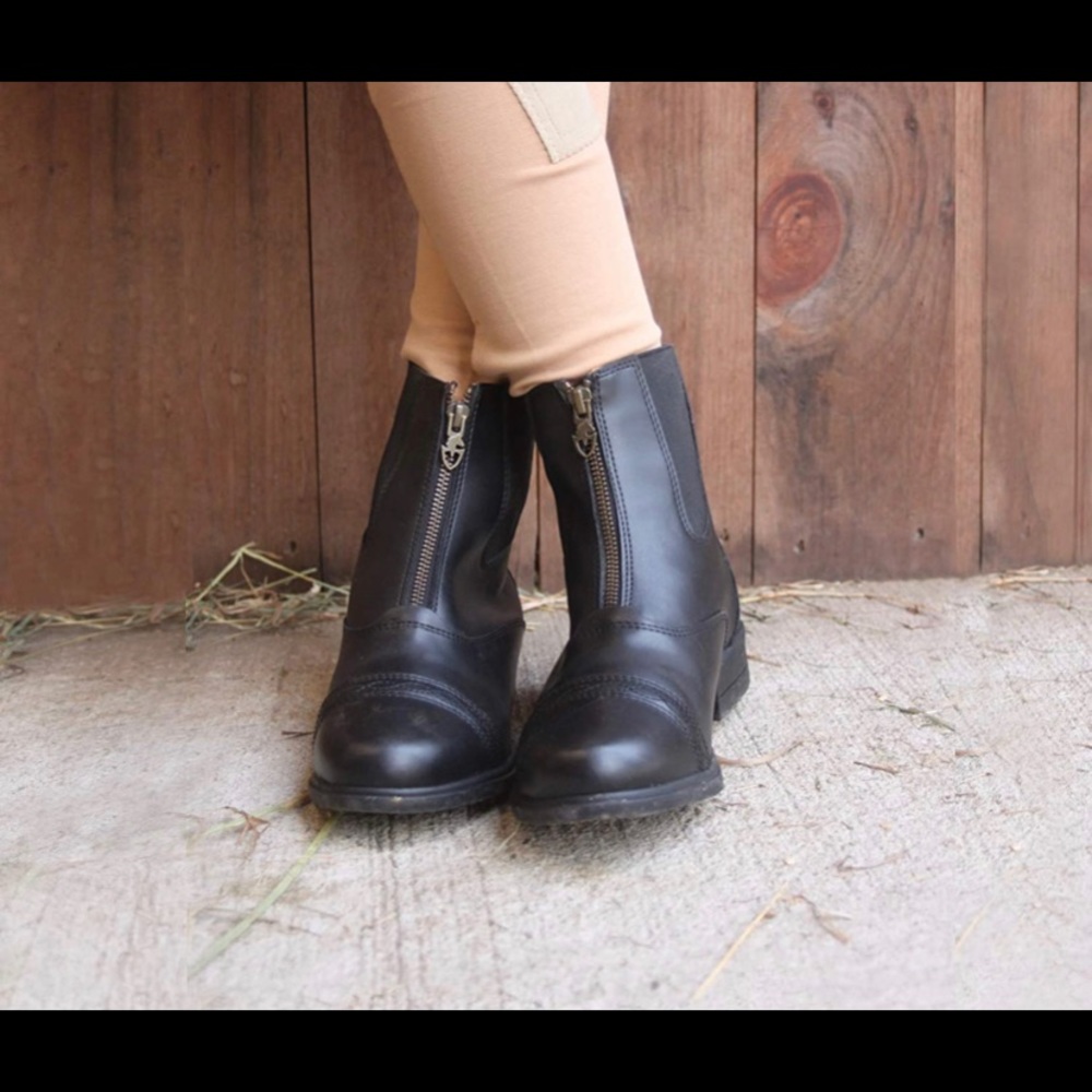 Moretta Black Paddock Boots - Kids Size 3